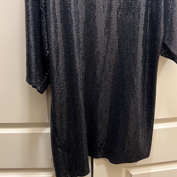 Caramela Black Sequin Fly Away Cardigan Size Large - Picture 11 of 12